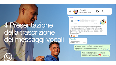 Su WhatsApp arriva la trascrizione dei messaggi vocali