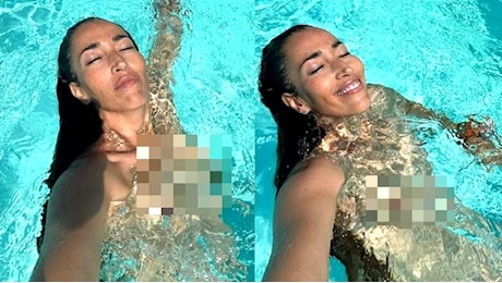 Nina Zilli nuda in piscina: le foto social