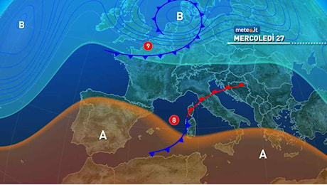 Meteo: pioggia debole fino a giovedì 28, poi arriva un vortice freddo dal Nord Europa