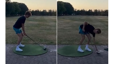 Sinner gioca a golf in vacanza: manca il drive, il padre se la ride. VIDEO