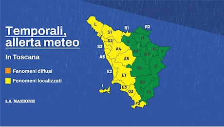 Forti temporali, la settimana inizia all’insegna del maltempo: allerta meteo in Toscana