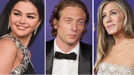 Emmy Awards: i look dei vip sul red carpet da Selena Gomez e Jennifer Aniston a Jeremy Allen White