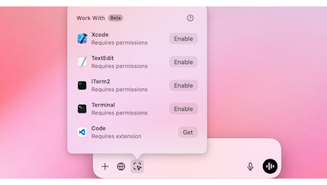 ChatGPT ora “parla” con le app: versione per Windows aperta a tutti e integrazione con Xcode e Terminale su Mac