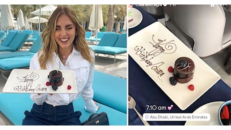 Chiara Ferragni festeggia i 38 anni ad Abu Dhabi: il compleanno inaspettato e le dolci dediche