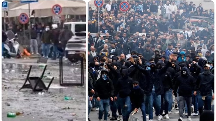 Scontri prima del derby, Ama: “Quarantamila euro di danni a Ponte Milvio”. La condanna di Gualtieri - la Repubblica Scontri prima del derby, Ama: “Quarantamila euro di danni a Ponte Milvio”. La condanna di Gualtieri - la Repubblica