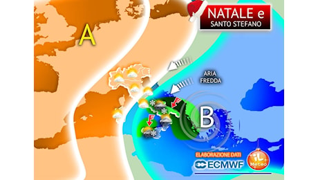 Meteo: Natale e Santo Stefano con Neve e Vento su parte d'Italia, ecco quando ci sarà una svolta