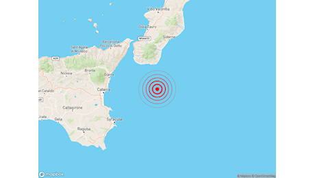 Scossa di TERREMOTO Magnitudo 4.8 nel Mar Ionio, tremano Sicilia e Calabria