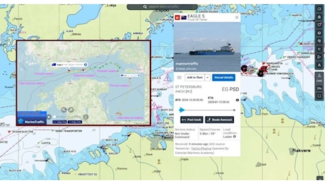Finlandia, sequestrata la nave ombra russa Eagle S: tranciati 4 cavi sottomarini, così Putin minaccia il Mar Baltico (e non solo)