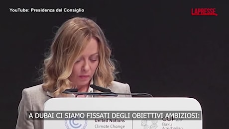 Cop29, Giorgia Meloni a Baku: Fissati obiettivi ambiziosi