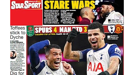 Le aperture inglesi - Il Tottenham avanza in Carabao Cup: battuto 4-3 lo United