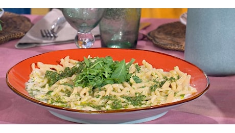 É sempre mezzogiorno, ricetta di oggi 9 ottobre 2024: Strozzapreti con crema di rucola di zia Cri