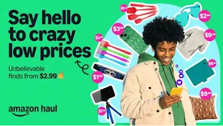 Amazon lancia Haul, il nuovo e-commerce low cost: tutti prodotti sotto i 20 dollari