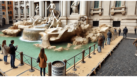 La fontana di Trevi cambia le regole, scatta la multa per le monetine