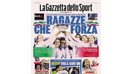 La Gazzetta in apertura su Milan-Juventus: Morata e Weah. Il centravanti e il 'falso 9': la strana sfida del gol