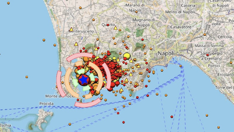 Terremoto a Napoli: scossa di magnitudo 3.9 sveglia la città