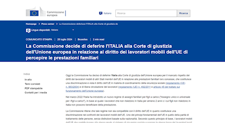 Assegno unico: Italia deferita alla Corte di Giustizia UE, che succederà al sussidio?