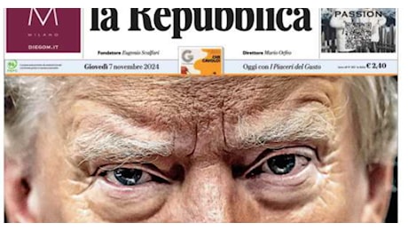 Repubblica, crisi di panico per Trump: due sole parole, una drammatica prima pagina