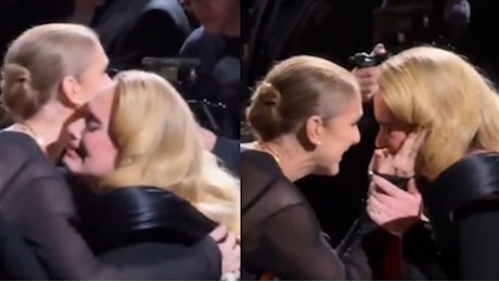 Adele nota Celine Dion al suo concerto e corre in lacrime ad abbracciarla: il commovente video