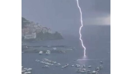 Costiera Amalfitana, allerta meteo di colore arancione per la giornata di domani