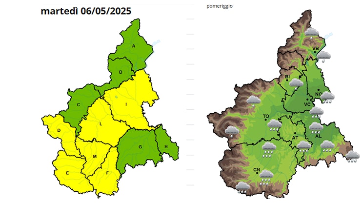 Meteo: ARPA Piemonte conferma allerta gialla per oggi - L'Unione Monregalese Meteo: ARPA Piemonte conferma allerta gialla per oggi - L'Unione Monregalese