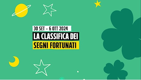 Oroscopo, la classifica dei segni più fortunati per la settimana dal 30 settembre al 6 ottobre 2024: Cancro e Scorpione al top!