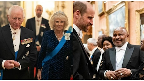 Re Carlo, il sontuoso ricevimento a Buckingham Palace (ma Kate non si presenta). E Camilla sfoggia la tiara di Elisabetta