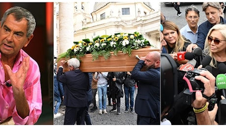 Luca Giurato, lacrime e applausi ai funerali alla Chiesa degli Artisti in piazza del Popolo a Roma