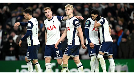 Tottenham, vittoria e spavento in Carabao Cup: Liverpool ko, Bentancur sviene