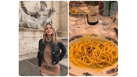 Chiara Ferragni a Roma con Tronchetti Provera, cena in trattoria e passeggiata al Pantheon