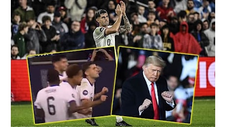 Usa, l'esultanza 'presidenziale' di Pulisic dopo il gol alla Giamaica