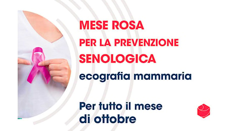 Mese rosa per la prevenzione per tutto ottobre con ecografia mammaria a 40 €