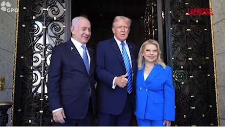 Usa, Netanyahu da Trump a Mar-a-Lago: l'accoglienza davanti ai giornalisti