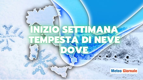 Tempesta in arrivo: una settimana di forte maltempo. Dove cadrà la NEVE