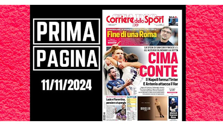 Prima pagina Corriere dello Sport: “Il Napoli di Conte ferma l’Inter”