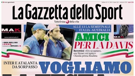 L'apertura de La Gazzetta dello Sport: Thuram non si nasconde: «Vogliamo la testa»