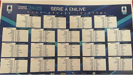 Serie A 2024/2025, il calendario completo delle 38 giornate: tra big match e sfide chiave