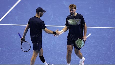 Tennis, Atp Finals: Bolelli e Vavassori vanno ko, sarà decisivo il terzo match