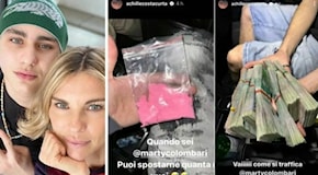 Achille Costacurta, foto con droga e pacchi di soldi sui social: «Martina Colombari ne sposta quanta ne vuole». Indaga la polizia postale