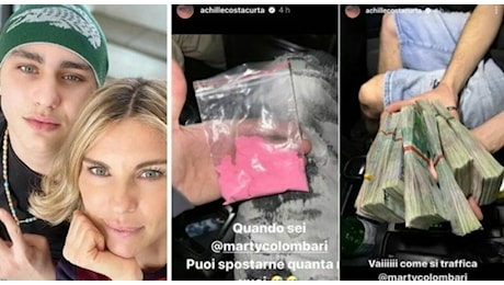 Achille Costacurta, foto con droga e pacchi di soldi sui social: «Martina Colombari ne sposta quanta ne vuole». Indaga la polizia postale