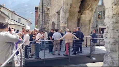Il premio Oscar Russell Crowe in visita ad Aosta: le immagini