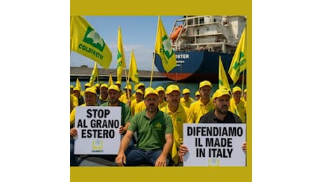 Grano canadese a Manfredonia: Coldiretti Puglia in protesta al porto