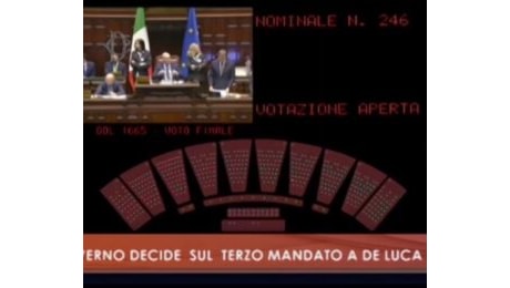 Terzo mandato di De Luca, la decisione al Governo