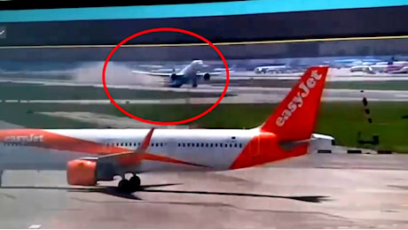 Il video dell'incidente a Malpensa: aereo tocca con la coda la pista di decollo