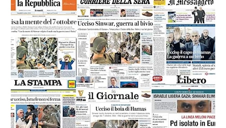 Le prime pagine dei quotidiani di oggi 18 ottobre: la rassegna stampa