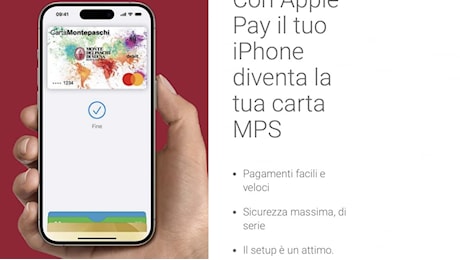 Monte Paschi di Siena ed Apple Pay finalmente insieme: ecco come pagare con l'iPhone