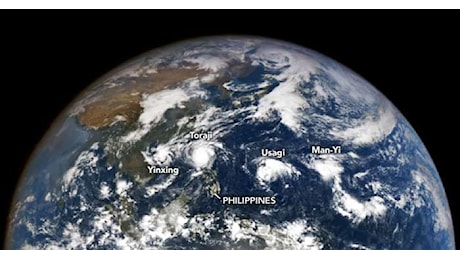 Dai satelliti le immagini di 4 tifoni in simultanea sul Pacifico