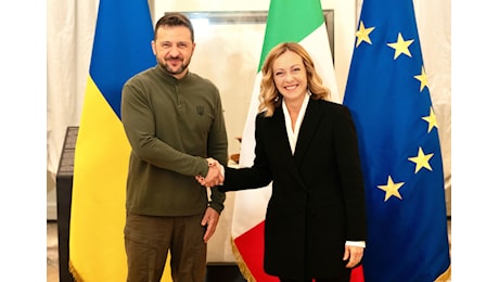 Il Presidente Meloni incontra il Presidente ucraino Zelensky