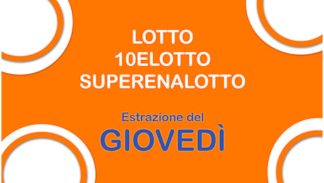 Estrazioni Lotto, Superenalotto e 10eLotto di oggi giovedì 10 ottobre 2024: i numeri ritardatari e il jackpot