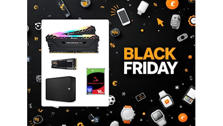 Amazon sconta memorie RAM, SSD e tante periferiche di storage per il Black Friday