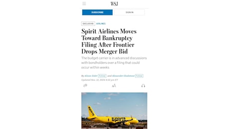 Il futuro é incerto per Spirit Airlines